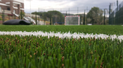 Construcción de campo de fútbol